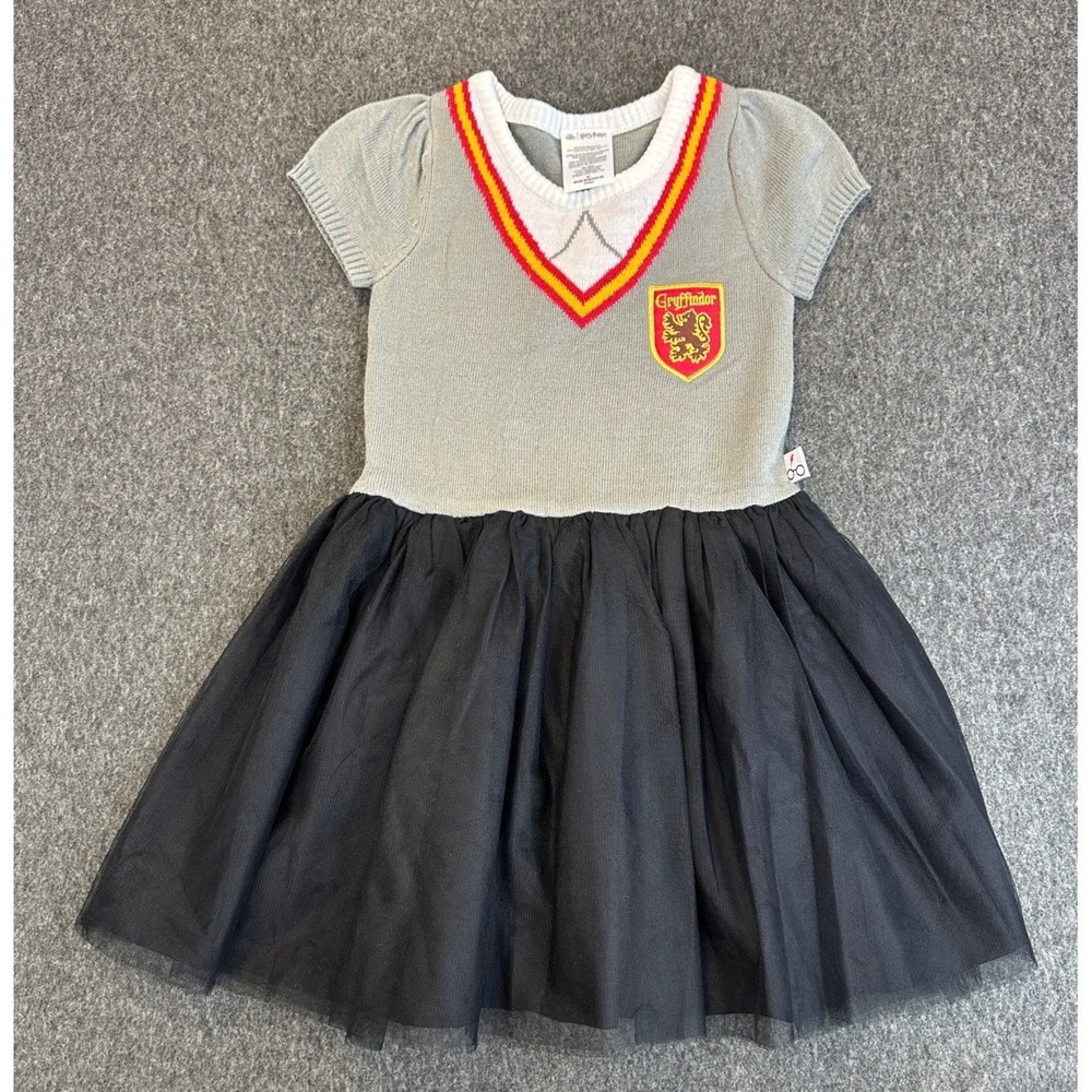 Harry Potter Sweater Dress Girls Size 5T Gryffindor Tutu Cosplay Uniform Costume - Picture 15 of 16